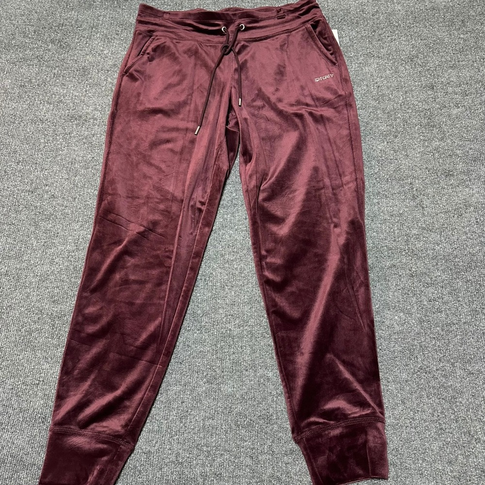 DKNY Sport Womens Velour Hoodie and Jogger Pants Set Maroon Medium DP5J9233 - Picture 7 of 10